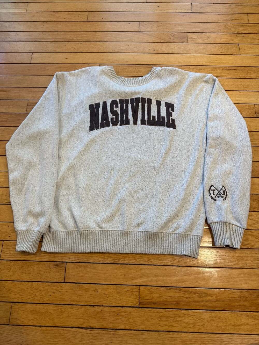 New York Popular Nashville Crewneck Sweatshirt XL Heather Grey